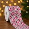 Designer’s Shop WR 63-5212 Holiday Peppermint Candy Wired Edge Ribbon – 2.5" x 10 Yards, Silver Glitter Background